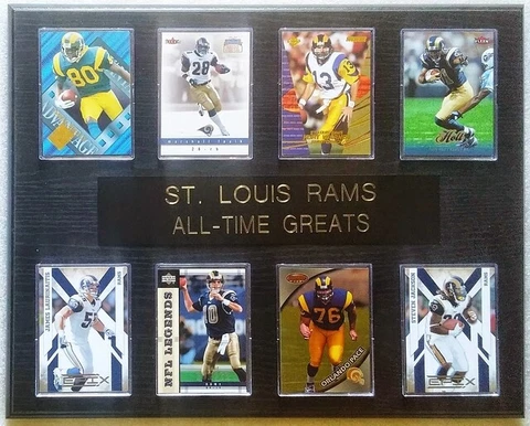 St. Louis Rams All-Time Greats 8-Card 12x15 Plaque Cover