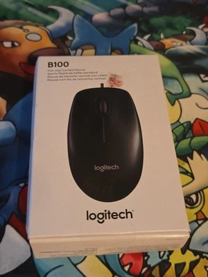 Logitech B100 Corded Optical USB 3-Button Mouse Black - Image 1 of 4