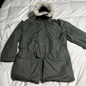 US Air Force Extreme Cold Weather Type N-3B N3B Parka Jacke Kunstfell Kapuze Gr. S - Bild 1 von 15