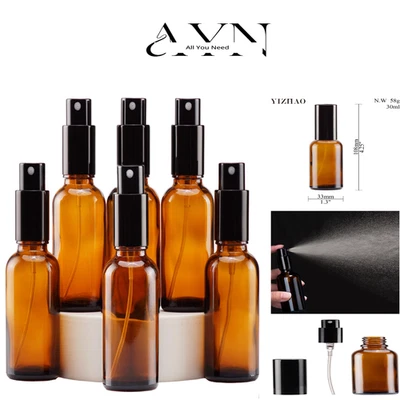 30 ml Dunkelbraune Glasflasche | Atomisator | Reißfest - Bild 1 von 4