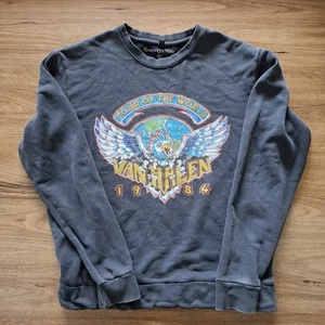 Van Halen Tour of World 1984 Vintage sweatshirt Grey size S - Picture 1 of 4