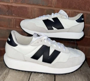 NEW BALANCE 237 Lace-Up Running Shoes Unisex Size M 9.5 W 11 White/black WS237BW - Picture 1 of 12