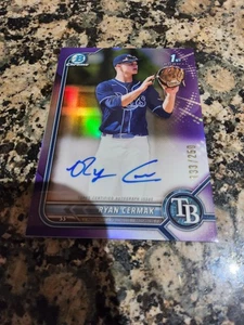 2022 Bowman Draft - Chrome Draft Pick Autographs Ryan Cermak #CDA-RCK Purple... - Picture 1 of 2