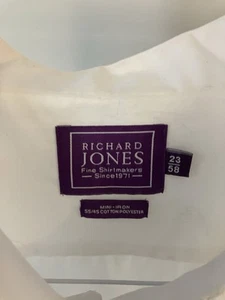 White Richard Jones Dress Shirt 23” Big Tall - Picture 1 of 6