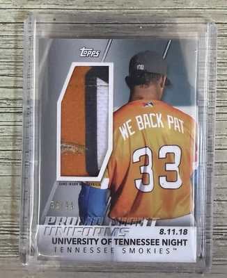 2019 Topps Pro Debut Promo Night Game-Worn Relic Jeffery Baez Tenn Vols 56/99 - Image 1 of 2