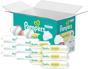 Pampers Toallitas Sensibles para Bebés, a Base de Agua, 84 Unidades (Pack de 12)  - Imagen 1 de 10