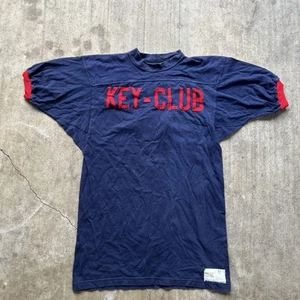 Vintage 70’s Russell Athletic Shirt Jersey Navy Red Medium  - Picture 1 of 5