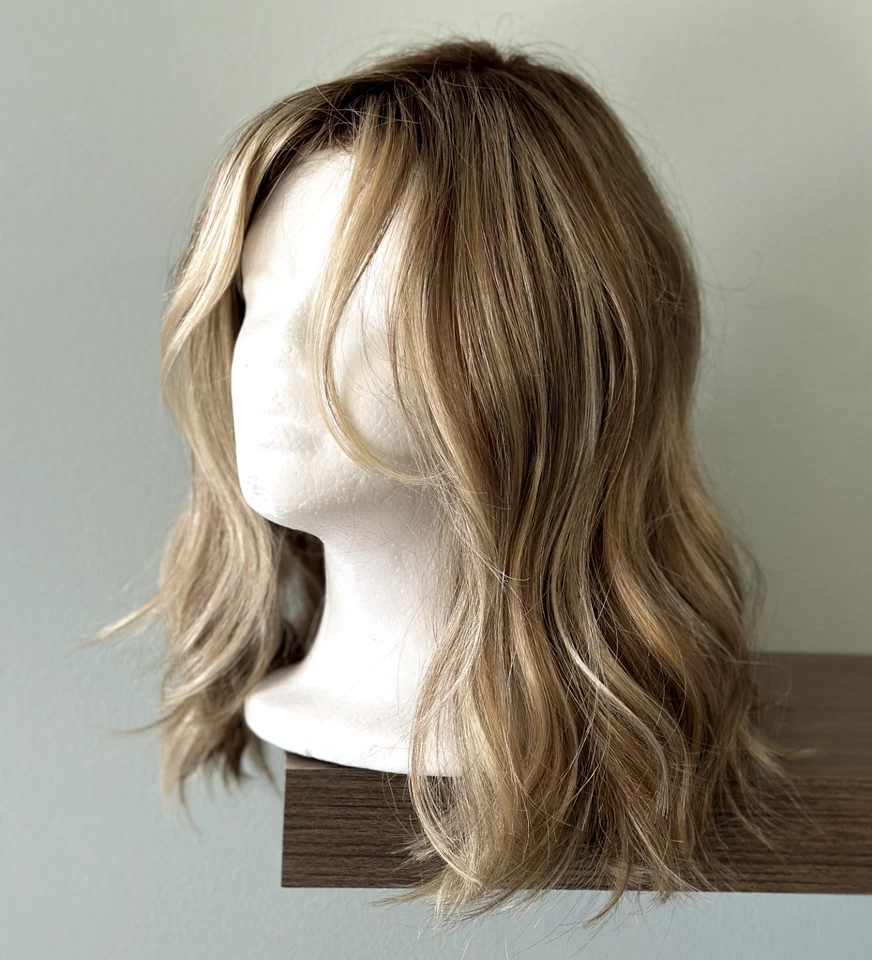 Jon Renau Synthetic Lace Front Hand-Tied Wig 12FS8, Light Gold Brown/Blonde - Image 1 of 1