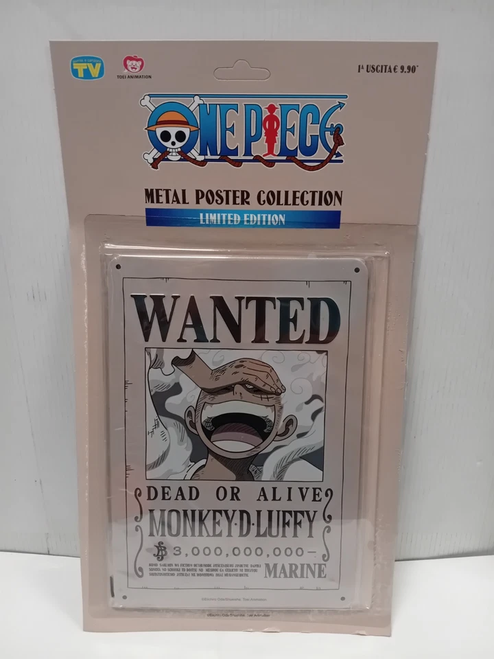 ONE PIECE METAL POSTER COLLECTION 1'USCITA LIMITED EDITION EDICOLA
