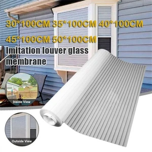 Imitation Louver Electrostatic Adhesive Free Glass Film 1-Way Horizontal Blinds - Picture 1 of 18