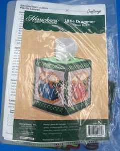 Herrschners Little Drummer Tissue Box Christmas Unopened Plastic Canvas Kit - Picture 1 of 6