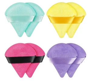 8 Pieces Triangle Powder Puff Face Soft Triangle Makeup Puff Velour Cosmetic - Picture 1 of 7