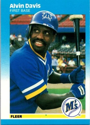 1987 Fleer #584 Alvin Davis - Image 1 of 2