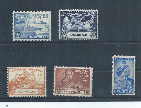 Basutoland stamps.  1949 UPU MH 6d has pulled corner  (AH481) Cover