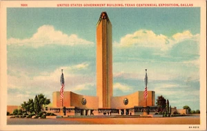 Cartolina Edificio Governo Stati Uniti Texas Centenario Expo Dallas Texas - Foto 1 di 2