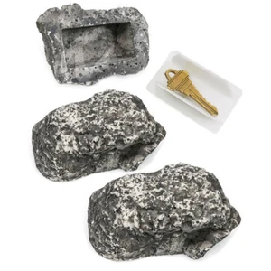 Outdoor Spare House Safe Hidden Hide Security Rock Stone Case Box Key Hider 3pk - Picture 1 of 6