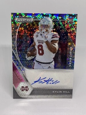 Kylin Hill 2021 Prizm Draft Picks Rookie Auto White Circles Prizm #DPA-KHI - Image 1 of 2