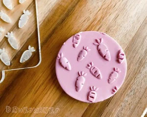 Karottengemüse Garten Nahrung Vitamine - Prägestempel für Kekse, Kuchen - Bild 1 von 5