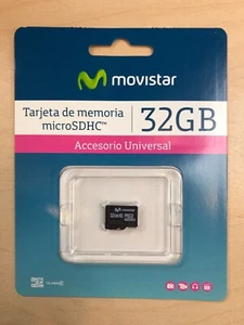 Movistar 32GB micro SDHC Class 10 Memory Card - 32GB Memory Card - Picture 1 of 2