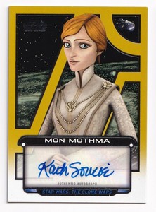 2017 Topps Star Wars Galactic Files Reborn Gold Parallel Autograph Kath Soucie A