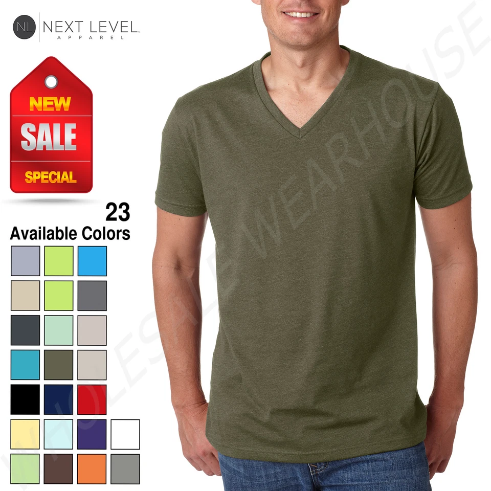 Next Level Men's Premium CVC V-Neck Soft S-XL T-Shirt R-6240 - Image 1 of 1