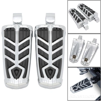 Rear Passenger Footrests Foot Pegs For Yamaha V Star XVS 1100 1999-2009 Chrome Foto 1 de 4