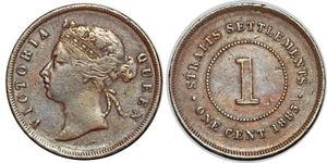 STRAITS SETTLEMENTS CENT 1883 KM#9 - Bild 1 von 1