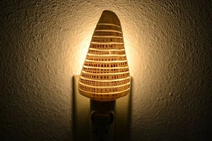 Gepunktetes gebändertes Conus Muschel Nachtlicht #S7-251 - Bild 1 von 3