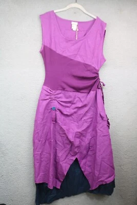 Maxi Vestido Matilda Jane Púrpura Mezcla de Lino Sin Mangas-XL Jrs.-NUEVO CON ETIQUETAS-Festival-Boho Foto 1 de 4