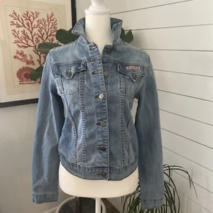 HUDSON JUNIORS SIZE XL JEAN DENIM JACKET RN# 140977 - Picture 1 of 10