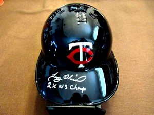 TONY OLIVA 2 X WS CHAMPS MINNESOTA TWINS HOF SIGNED AUTO RAWLINGS HELMET JSA - Picture 1 of 6
