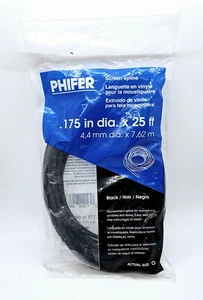 BRAND NEW Phifer Screen Spline .175 in Dia. × 25 ft Window Door Repair DIY Black - Picture 1 of 2