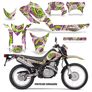 Dirt Bike Decal Graphic Kit MX Sticker For Yamaha XT250X 06-18 PSCHKRKN GRN PUR - Picture 1 of 1