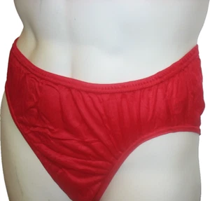 UNDERWEAR EXCHANGE - MEDIUM - RED - 100% NYLON - LOW RISE BRIEFS - Picture 1 of 2