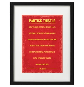 Partick Thistle fans song art print / poster - Picture 1 of 2