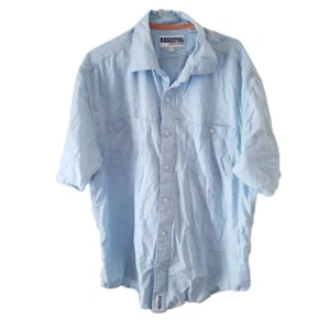 Resistol Outdoors Men's Light Blue Short Sleeve Button Down Shirt - Picture 1 of 3