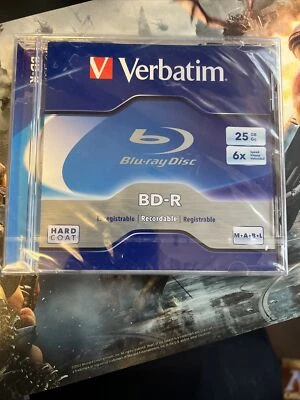 Verbatim 96910 25 GB 6x Blu-ray Recordable Disc BD-R, 1-Disc Jewel Case New - Image 1 of 2