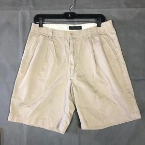Banana Republic Shorts Mens Size 34 Khaki Flat Front Chino Cargo Bermuda cotton - Picture 1 of 16
