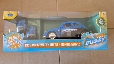 Jada Toys 1/32 Punch Buggy '59 Volkswagen  Beetle W/Gloves Blue  (ET) - Photo 1/4