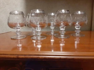 Murano Medici 6St. Cognacgläser mit Silberdekor - Bild 1 von 3