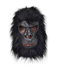 Gorilla Ape Mask Deluxe Halloween Fancy Dress Costume Party - Picture 1 of 2