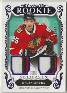 2018 2018-19 Artifacts Materials Purple Rookie 163 Dylan Sikura 11/49 Blackhawks - Bild 1 von 2
