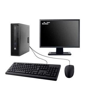 PC HP EliteDesk 705 G3 SFF Ecran 22" AMD AMD A6-8570 RAM 32Go SSD 960Go W10 Wifi - Photo 1/7