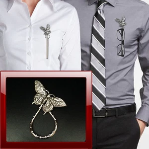 Butterfly PP-A32 Brooch drop hoop Holder For Glasses , Pen , ID jewellery  - Picture 1 of 1