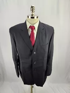 J. Ferrar Men's Black Wool Blazer Jacket 42R - Picture 1 of 9
