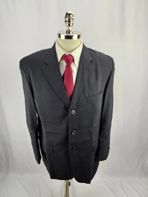 J. Ferrar Men's Black Wool Blazer Jacket 42R - Image 1 of 4