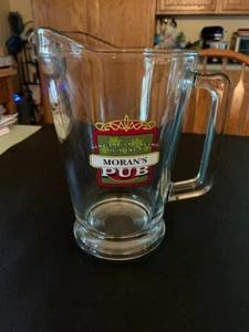 Jarra de vidrio pesado de 9" -Moran's Pub - Novedad de Arcoroc EE. UU. - Imagen 1 de 4