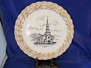 COLLECTOR PLATE DEPICTING BOSTON STREET METHODIST CHURCH - LYNN MA 1853-1953 - Picture 1 of 6