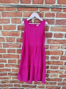 GIRLS GAP AGE 7-8 YEARS HOT PINK SLEEVELESS FIT & FLARE DRESS SUMMER PARTY 128CM