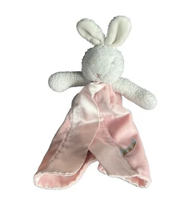 Bunnies By The Bay Pink Security Blanket White Bunny Rabbit Best Friends Satin - Picture 1 of 10